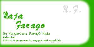 maja farago business card